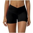 thumbnail image 1 of Sevevn Women's Solid Color High Waisted Hip Elastic Fitness And Sports Tight And Nude Yoga Shorts Pants, 1 of 9