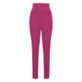 thumbnail image 1 of Sevevn Women's Solid Color High Waisted Pocket Fitness And Sports Tight And Nude Yoga Long Pants Hot Pink M Deal of the Week, 1 of 4