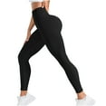 thumbnail image 1 of Sevevn Women's Solid Color Seamless Hip Lifting Breathable Yoga Suit With Tight Fitting High Waisted Sports Bottom Fitness Pants, 1 of 7