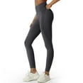 thumbnail image 1 of Sevevn Women’s Solid Color Yoga Leggings Fitness Running Gym Sports Full Length Active Pants Yoga Full Length Pants Dark Gray S Rollbacks, 1 of 6