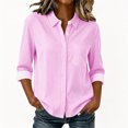 thumbnail image 1 of Sevevn Women's Striped Classic Collared Button Down Long Sleeve Blouse with Chest Pocket Office Work Fall Tops, 1 of 10