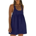 thumbnail image 1 of Sevevn Women's Summer Babydoll Mini Dress Sleeveless Open Back Tank Scoop Neck Casual Dress with Pockets Flowy Sundress 2025, 1 of 8
