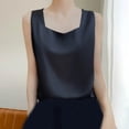 thumbnail image 1 of Sevevn Women's Summer Casual And Fashionable Solid V-neck Round Sleeveless Top Black L Early Access Deals, 1 of 3