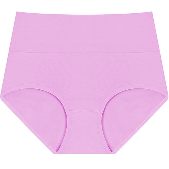 Sevevn Women's Underwear Plus Size Underwear Women's High Waist Underwear Purple M Deal of the Week