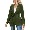 thumbnail image 1 of Sevevn Womens Casual Blazers Long Sleeve Open Front Suit Wrap-Belted Work Office Blazers Jacket with Pockets, 1 of 9