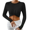 thumbnail image 1 of Sevevn Womens Fall Winter Kink Cropped Sweater Causal Crew Neck Ribbed Knit Pullover Jumper Tops, 1 of 6