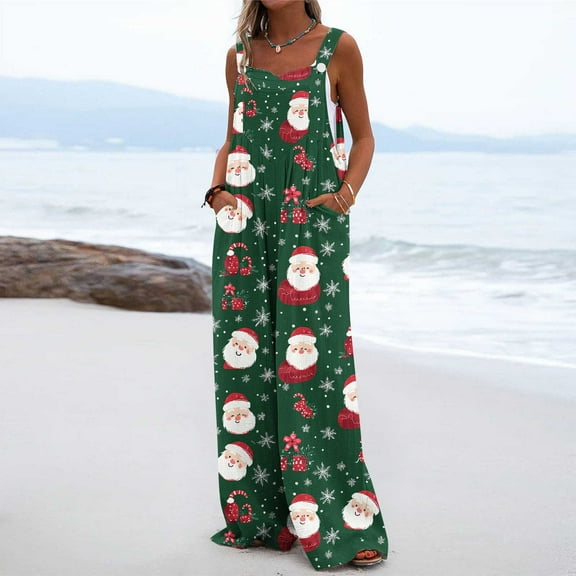 Sevevn Womens Fashion Flower Printing Button Pocket Jumpsuits Jeans Jumpsuit Multicolor M Christmas Gift