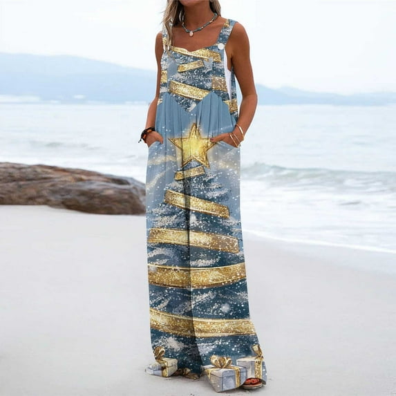 Sevevn Womens Fashion Flower Printing Button Pocket Jumpsuits Jeans Jumpsuit Multicolor M Savings Up to 30% Off