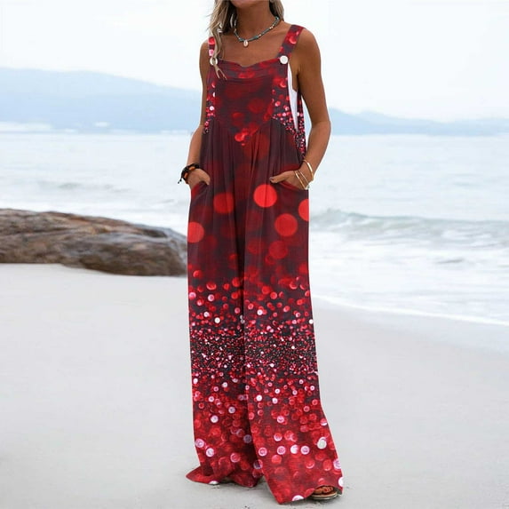 Sevevn Womens Fashion Flower Printing Button Pocket Jumpsuits Jeans Jumpsuit Multicolor S Savings Up to 30% Off