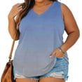 thumbnail image 1 of Sevevn Womens Plus Size Tank Tops Summer Sleeveless V Neck T Shirts Casual Loose Fit Basic Tees Tunic Tops, 1 of 7