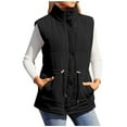 thumbnail image 1 of Sevevn Womens Puffer Vest Zip Up Cap Sleeve Jackets Travel Fall Outfits 2025 Fashion Warm Winter Coats With Pockets, 1 of 5