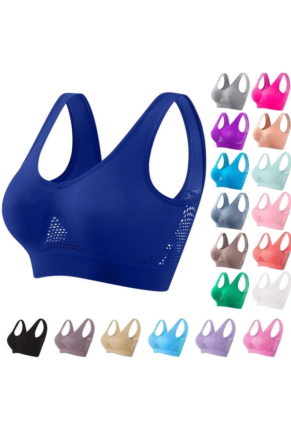 Womens Seamless Wireless Bras Sports Bras for Women High Support Sports Bra Wirefree Yoga Bra With Removable Pads Bras for Women