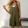 thumbnail image 1 of Sevevn Womens Summer Casual Romper Sleeveless Athletic Trendy Short Jumpsuit Holiday Gift Finder Army Green M, 1 of 9