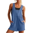 thumbnail image 1 of Sevevn Womens Summer Casual Romper Sleeveless Athletic Trendy Short Jumpsuit Savings Up to 30% Off Blue XXL, 1 of 9