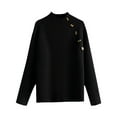 thumbnail image 1 of Sevevn Womens Sweaters Fall 2025 Ribbed Knit Raglan Long Sleeve Mock Neck Pullover Sweater Chunky Outfits, 1 of 5