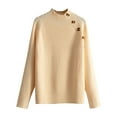 thumbnail image 1 of Sevevn Womens Sweaters Fall 2025 Ribbed Knit Raglan Long Sleeve Mock Neck Pullover Sweater Chunky Outfits, 1 of 5