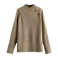 thumbnail image 1 of Sevevn Womens Sweaters Fall 2025 Ribbed Knit Raglan Long Sleeve Mock Neck Pullover Sweater Chunky Outfits, 1 of 5