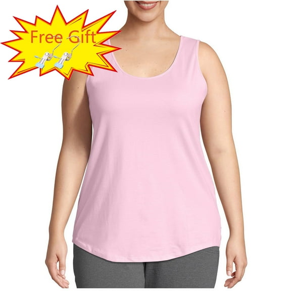 Sevevn Womens Tank Tops Women's Fashion Plus Size Solid Round-Neck Loose Sleeveless T-shirt Pullover Tops Summer