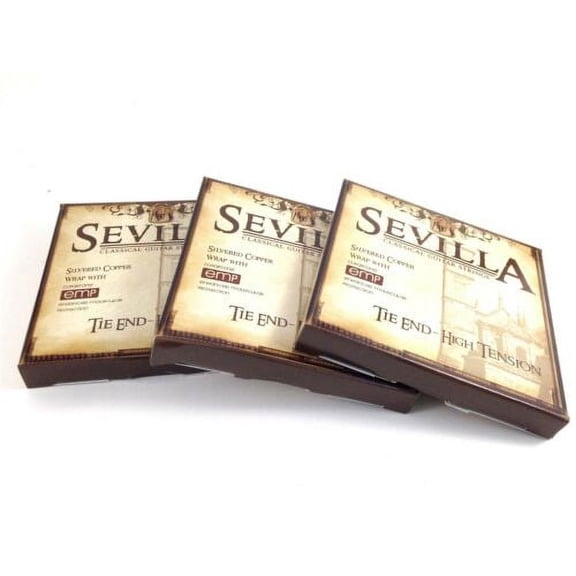 Sevilla Guitar Strings Classical 3 Sets Tie End High Tension EMP Coat