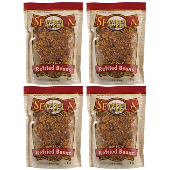 Sevilla Spicy Refried Beans 8 oz 4 Pack