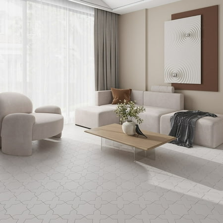 Seville 7 x 7 in. Matte Light Gray Porcelain Star Wall and Floor Tile (5.31 sq ft/case) - 34 Pack