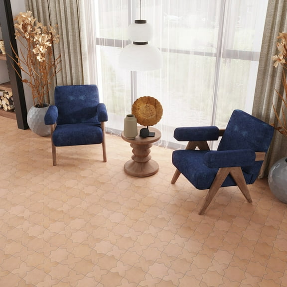 Seville 7 x 7 in. Matte Terracotta Porcelain Star Wall and Floor Tile (5.31 sq ft/case) - 34 Pack