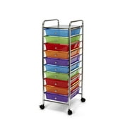 Seville Classics 10-Drawer Organizer Cart w/ Wheels, Pearl Multi-Color by Seville Classics