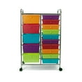 thumbnail image 1 of Seville Classics Rolling Utility Organizer Storage Cart, for Home Office, School, Classroom, Scrapbook, Hobby, Craft, 15 Drawer, Multicolor (Pearlized), 1 of 7