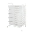 thumbnail image 1 of Seville Classics 15-Drawer Organizer Cart, White, 1 of 10