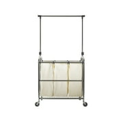 Seville Classics 3-Bag Laundry Sorter with Hanging Bar all ages