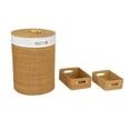 thumbnail image 1 of Seville Classics 3-Piece Handwoven Rattan Lidded Laundry Hamper Basket Set, 1 of 16