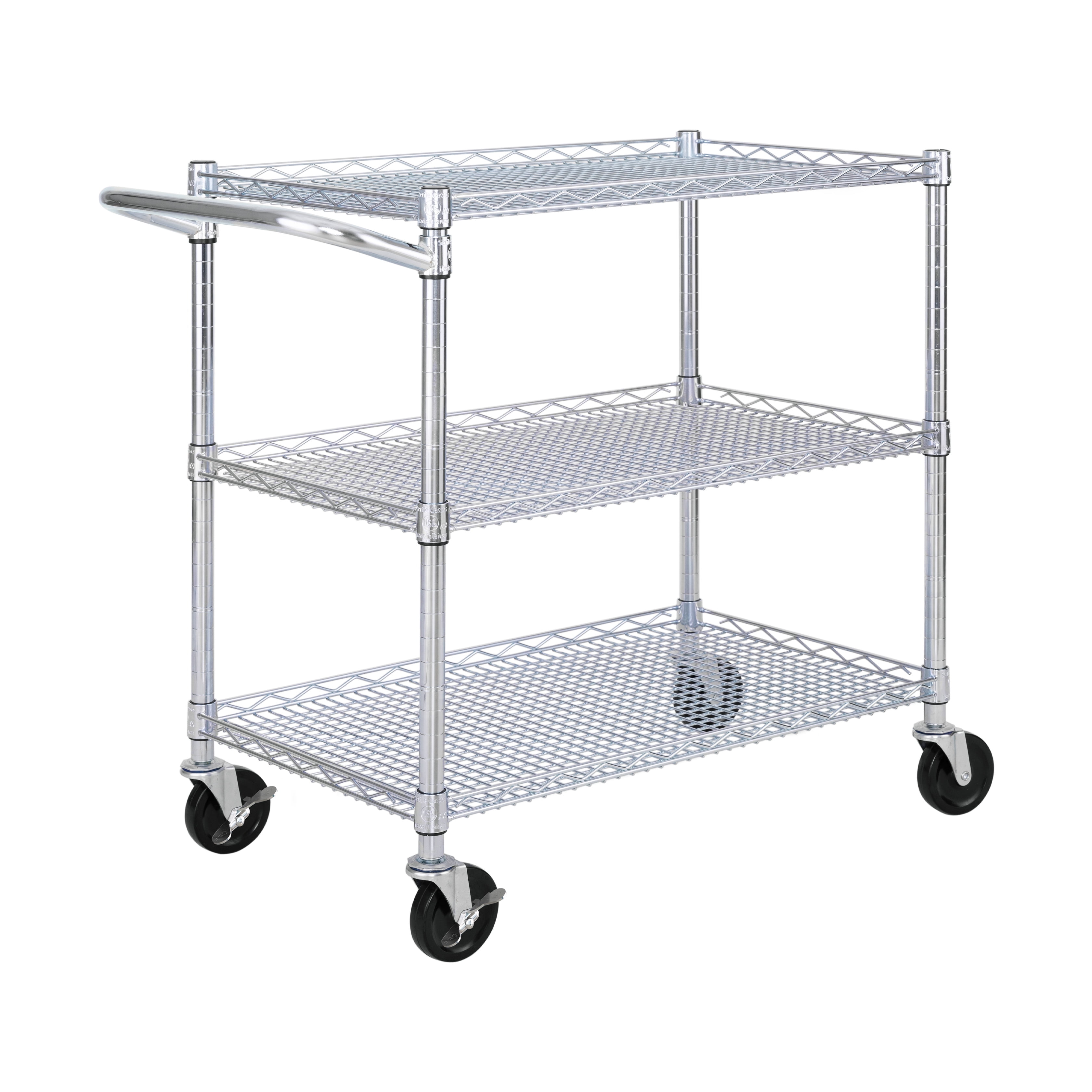 UltraZinc 3-Tier Heavy-Duty Rolling Utility Cart