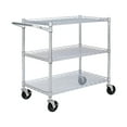 thumbnail image 1 of Seville Classics 3-Tier Commercial Rolling Utility Cart, UltraZinc, 1 of 12