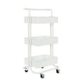 thumbnail image 1 of Seville Classics 3-Tier Steel Cart with Handle, White, 1 of 1