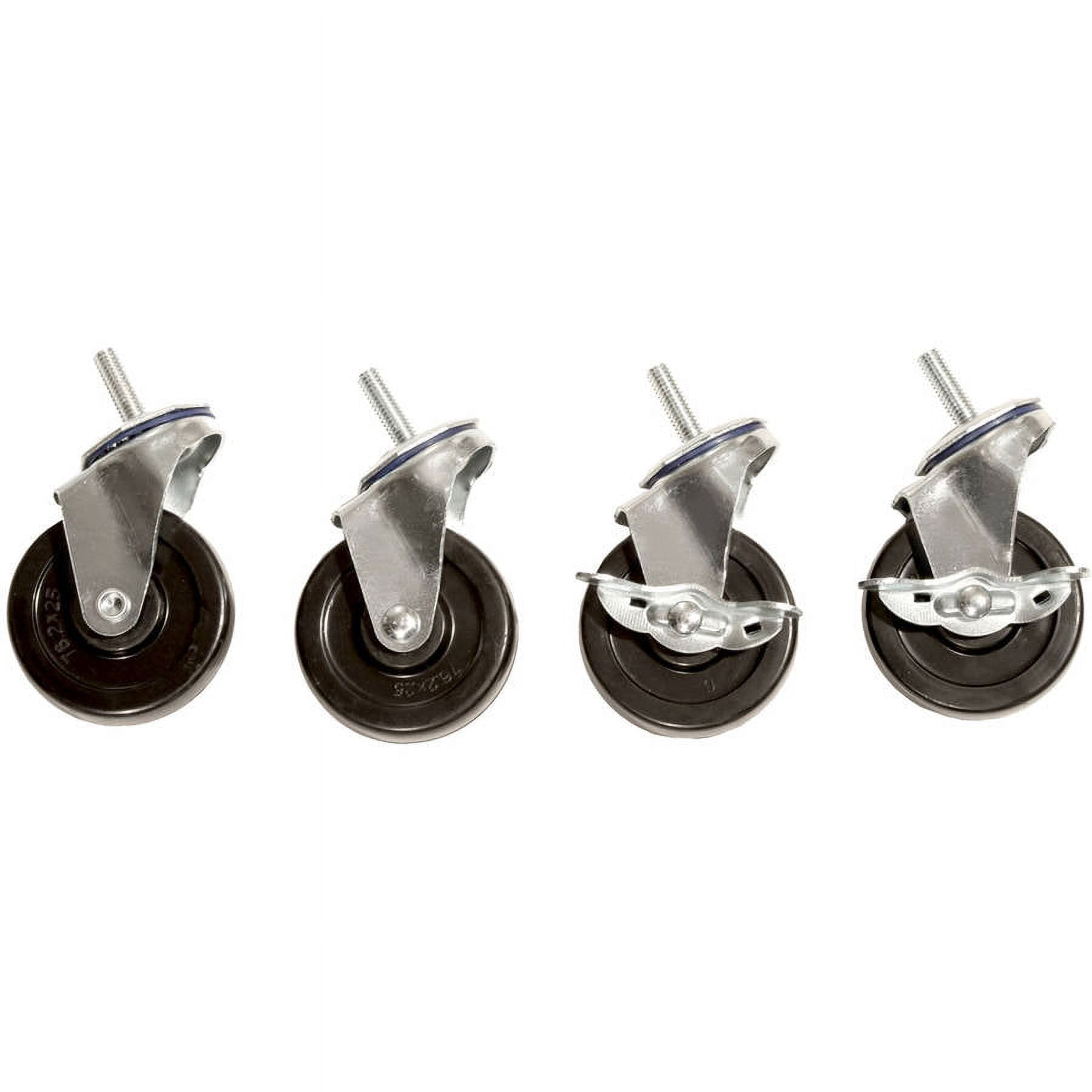 Seville Classics 3" Wheels for Shelving Units (Set of 4)