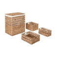 thumbnail image 1 of Seville Classics 4-Piece Sustainable Water Hyacinth Laundry Hamper and Basket Set, 1 of 7