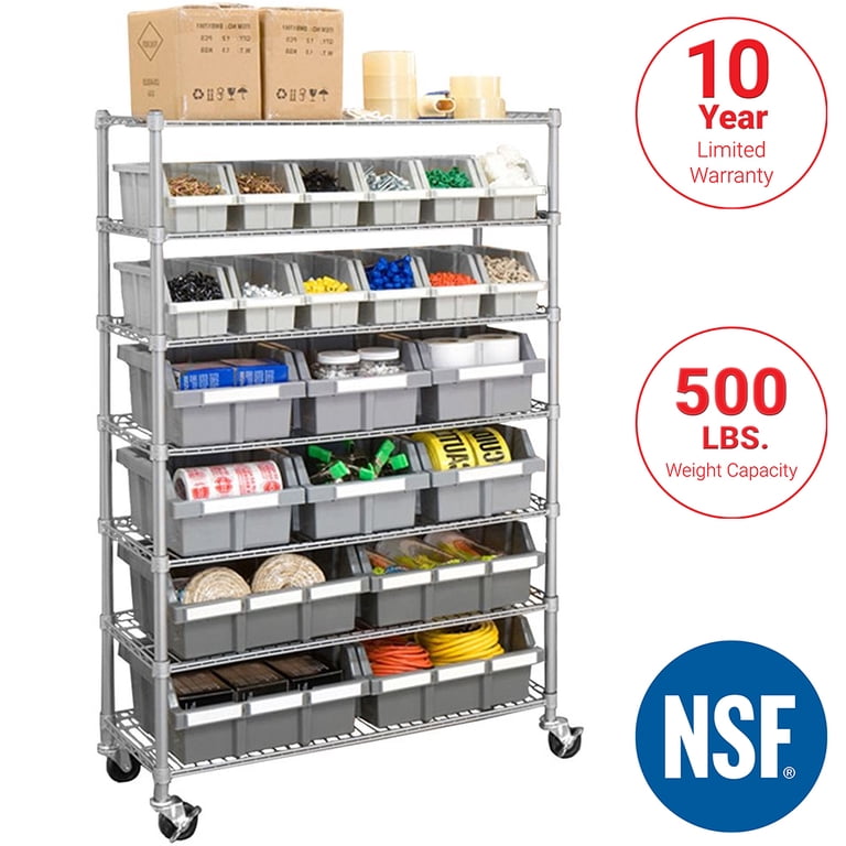 Seville Classics 7-Tier 21-Bin Organizer, 36