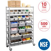 Seville Classics Commercial Bin Rack w/ Wheels - 22 Bins NEW