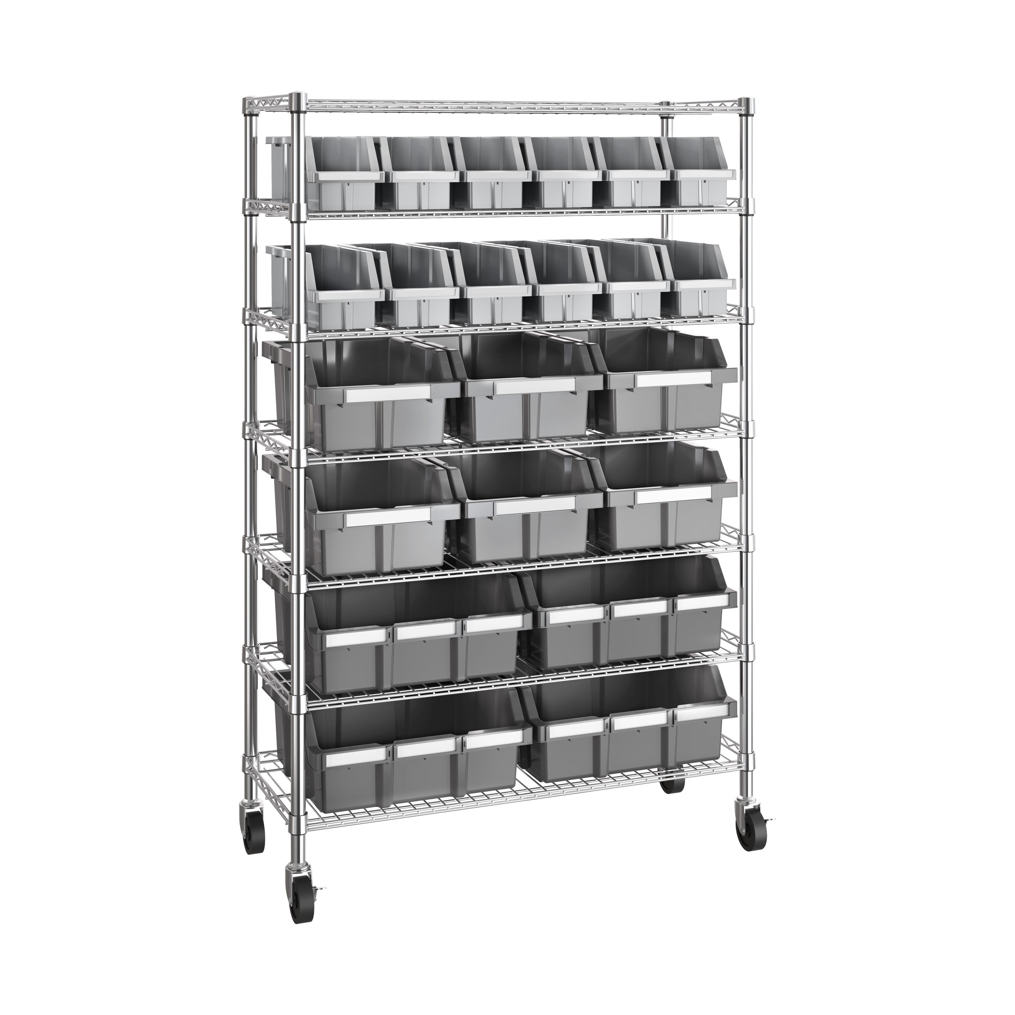 平棚　700x300x300 Seville Classics 7-Tier 21-Bin Organizer, 36
