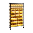 thumbnail image 1 of Seville Classics 8-Tier NSF 24-Bin Rack, 36" W x 14.25" D x 63.5" H, Yellow, 1 of 13