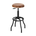 thumbnail image 1 of Seville Classics Acacia Wood Seat Pneumatic Adjustable Work Stool, 1 of 5