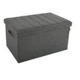 thumbnail image 1 of Seville Classics Channel Tufted Storage Trunk with Handles, Modern Gray, 1 of 6