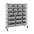 thumbnail image 1 of Seville Classics Extra-Wide 7-Tier NSF 21-Bin Rack, 48" W x 14" D x 56" H, Gray, 1 of 16