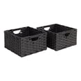 Seville Classics Handwoven Basket (2Pack), Black