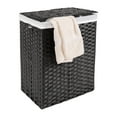 thumbnail image 1 of Seville Classics Premium Handwoven Portable Laundry Bin Basket with Carrying Handles, Household Storage for Clothes, Linens, Sheets, Toys, Black, Rectangular Hamper, 1 of 7