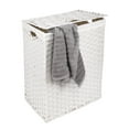 thumbnail image 1 of Seville Classics Premium Handwoven Portable Laundry Bin Basket with Carrying Handles, Household Storage for Clothes, Linens, Sheets, Toys, White, Rectangular Hamper, 1 of 7