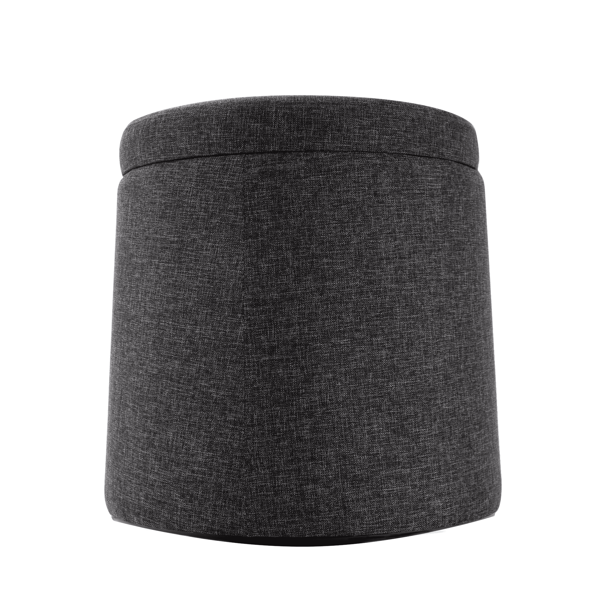 Modern Gray 18'' Wobble Storage Ottoman with Midnight Blue Cushion