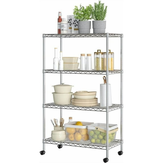 Seville Classics Solid Steel Wire Shelving Storage Unit Adjustable ...