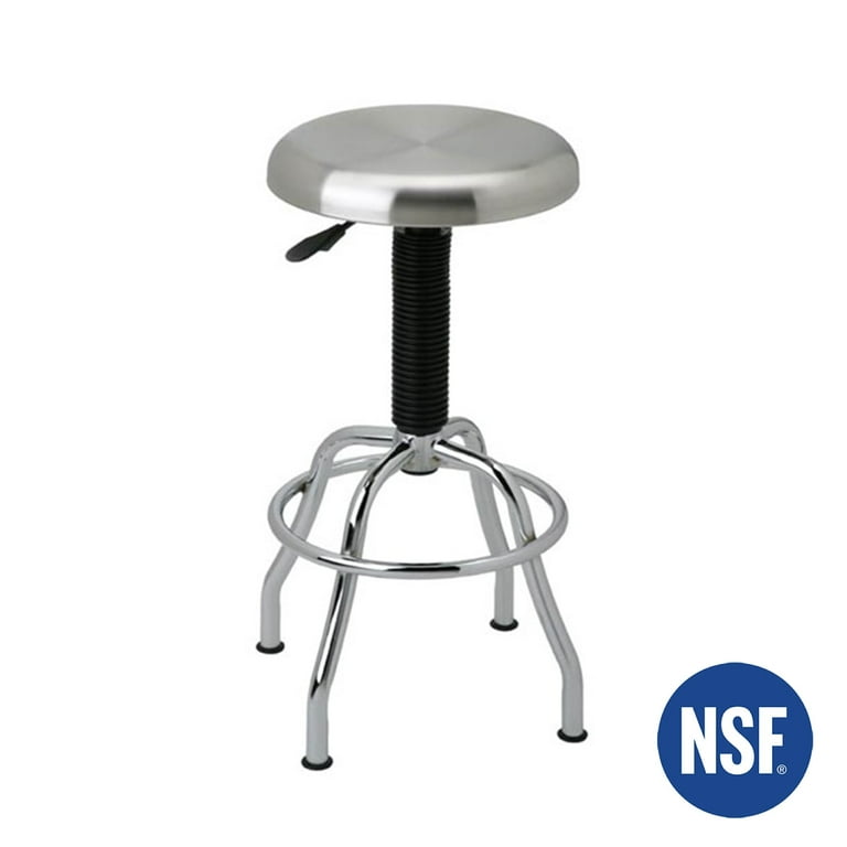 Seville Classics Stainless Steel Pneumatic Work Stool for Garage