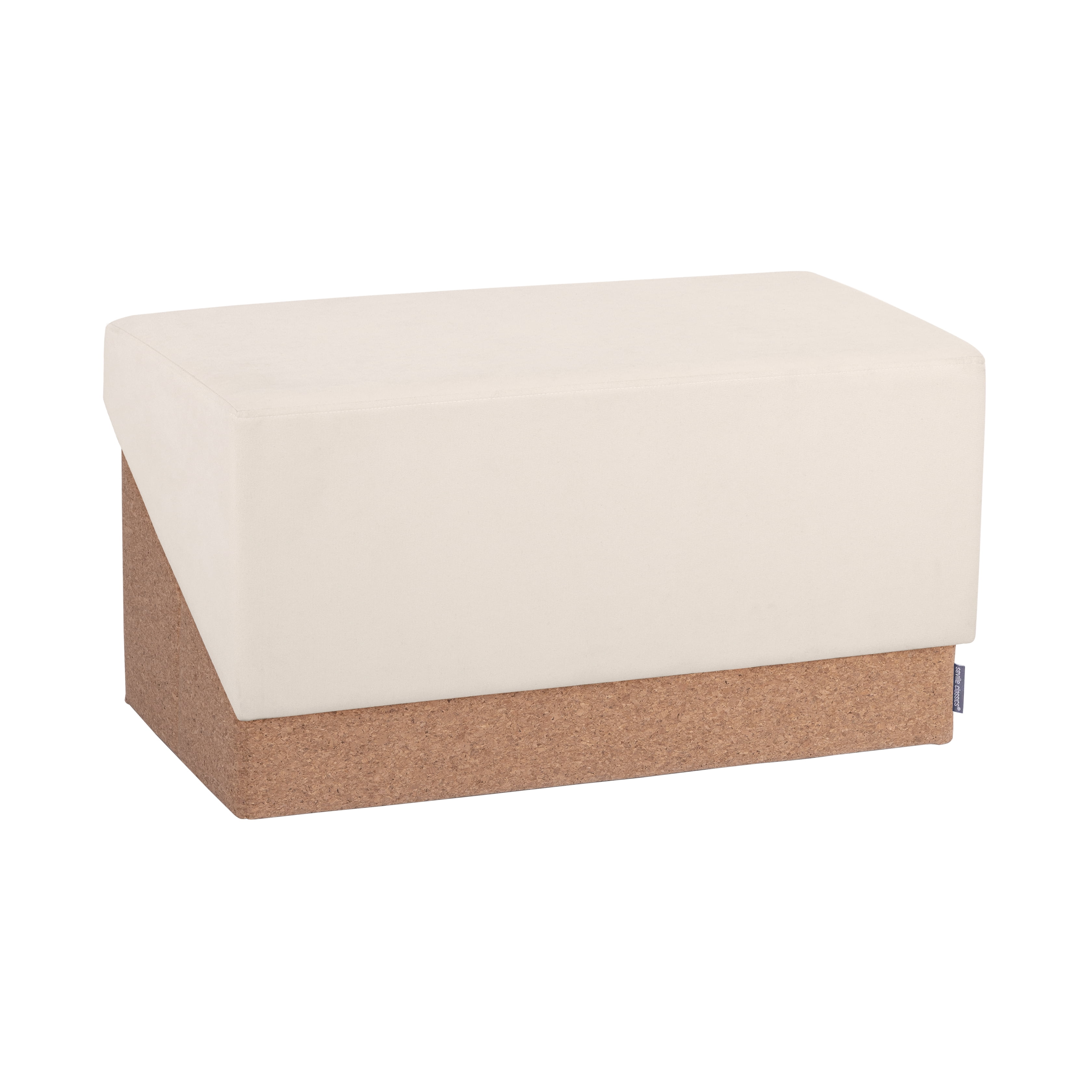 Seville Classics Foldable Storage Bench Ottoman with Handles Modern Gray Walmart